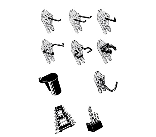 Werkzeughaken-Mixset 53tlg. f.Art.Nr.795605,795584,795698-699 Clip Mix 53