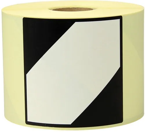 Etiketten Maße 100x100mm Papier weiß Aufdruck LQ TRANSPAK