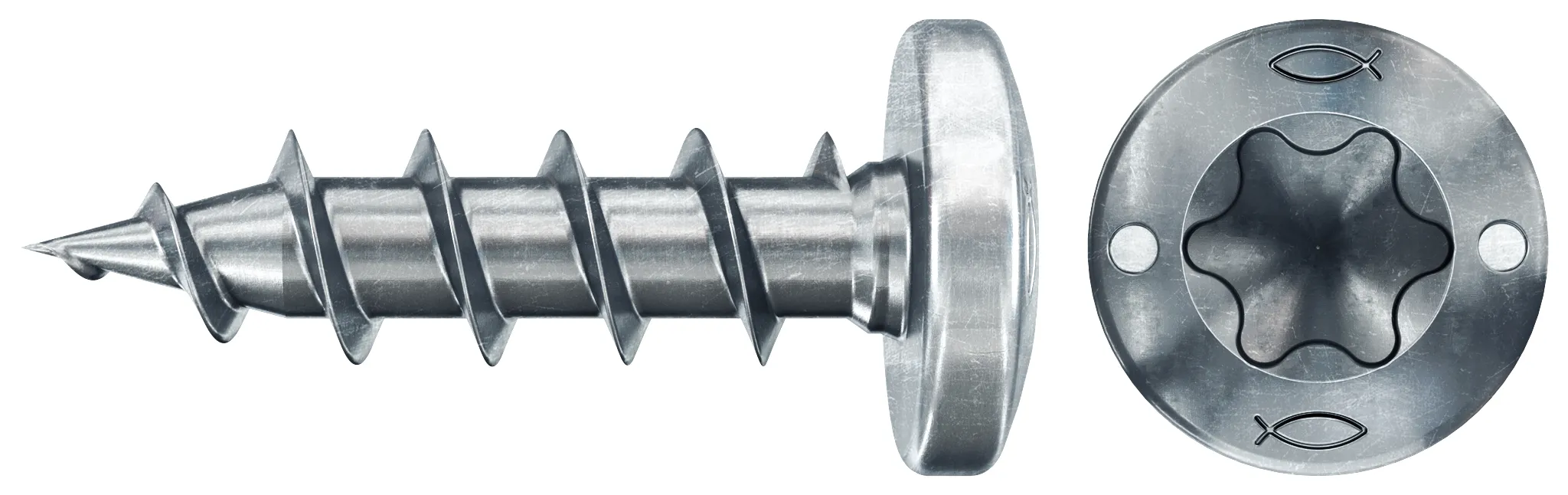 fischer PowerFast FPF II PTF 3,5 x 16 BC 200 Panhead mit Innenstern TX Vollgewinde galvanisch verzinkt, blau passiviert