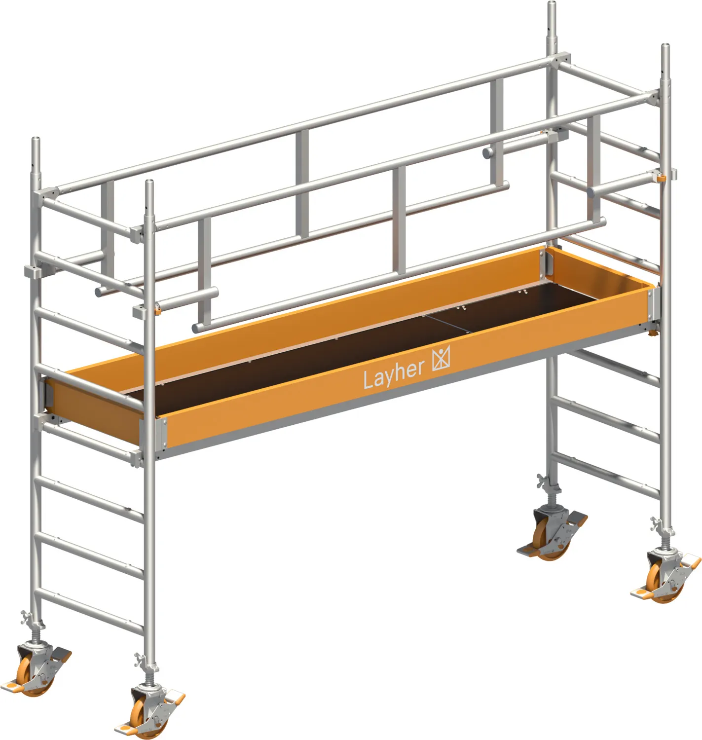 Layher Fahrgerüst Uni Standard P2 SAFETY PLUS mit Doppelgeländer