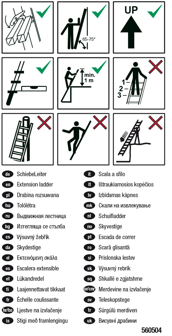 KRAUSE Etikett Info SchiebeLeitern (VE 5)