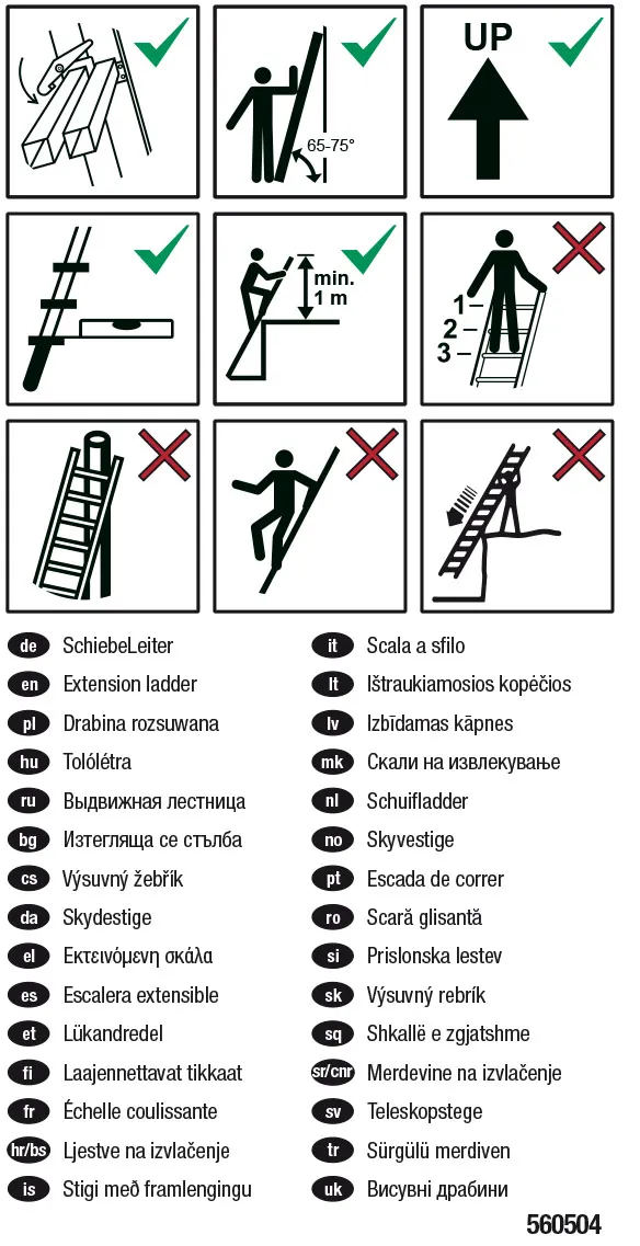 KRAUSE Etikett Info SchiebeLeitern (VE 5)