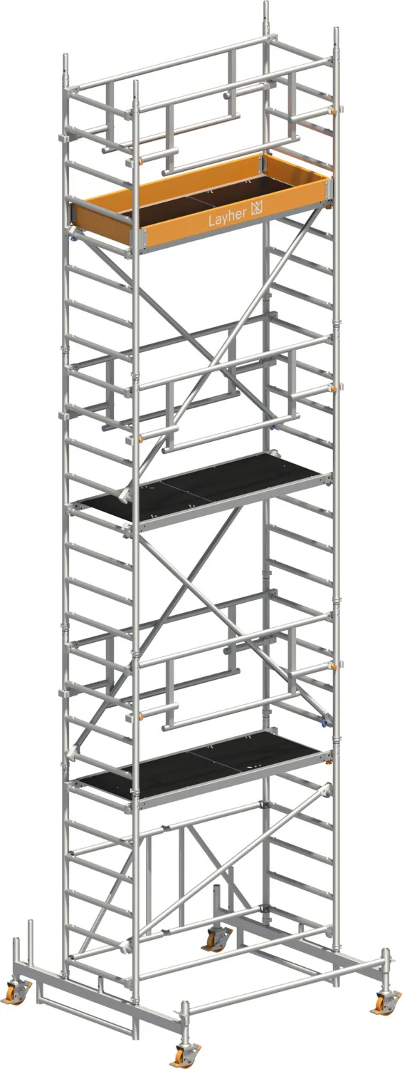 Layher Fahrgerüst Zifa P2 SAFETY PLUS mit Doppelgeländer Typ: 1426216 | SH: 5,76 m / AH: 7,76 m
