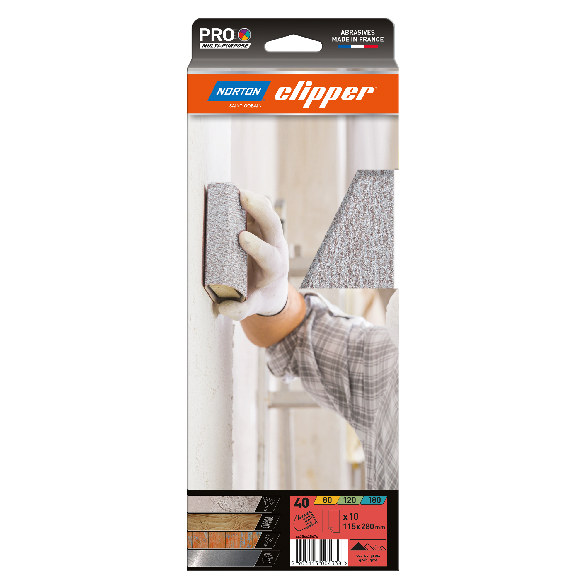 Norton Clipper Handschleifbögen A213 115x280 mm