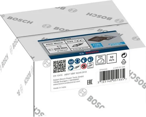 Bosch Schleifscheibe PRO Metal D.100mm Bohrung 20mm K24 Körnung 24