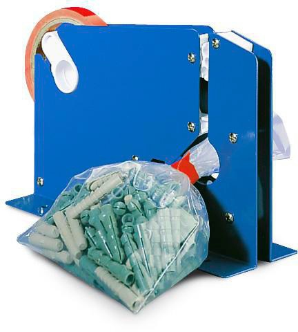 Beutelverschlussgerät Verschluss m.Klebeband blau TRANSPAK