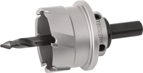 TECWERK Lochsäge HM-bestückt mit Bohrer und Feder 