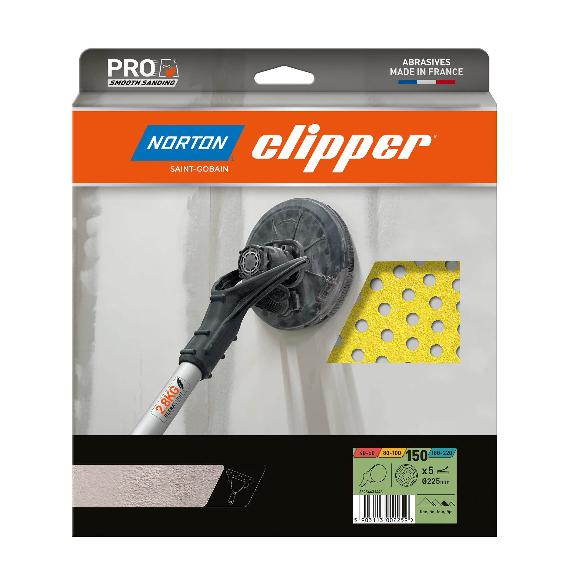Norton Clipper Giraffenschleifscheibe Ø225 P150