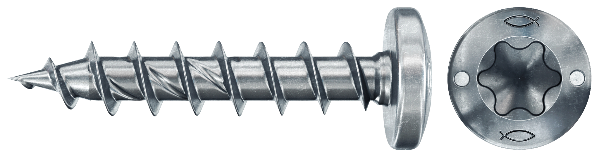 fischer PowerFast FPF II PTF 3,0 x 12 BC 200 Panhead mit Innenstern TX Vollgewinde galvanisch verzinkt, blau passiviert