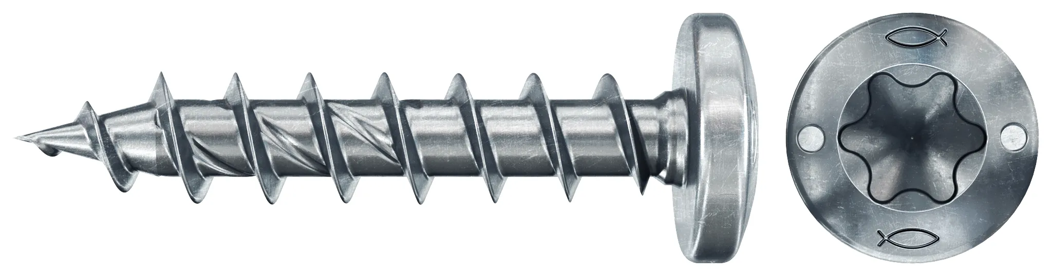 fischer PowerFast FPF II PTF 3,0 x 20 BC 200 Panhead mit Innenstern TX Vollgewinde galvanisch verzinkt, blau passiviert