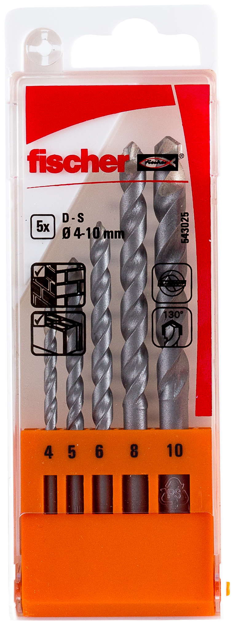 fischer Steinbohrer D-S Set 4-10 mm (5 Teile)