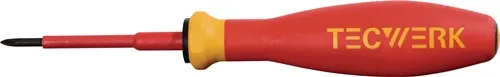 TECWERK Schraubendreher Gr.PH 0 Klingen-L.60mm VDE isol.