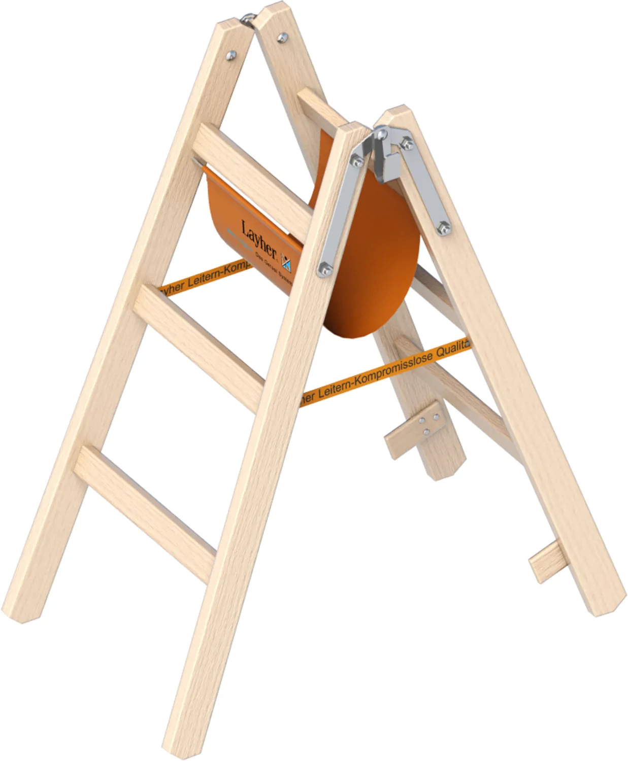 Layher Holzstehleiter 1038 2x3 Sprossen