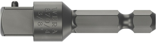 Adapter 870/4 Antriebs-6-KT.1/4 Zoll Abtriebs-4-KT.3/8Zoll CV-Molybdän stahlgrau