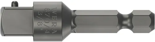 Adapter 870/4 Antriebs-6-KT.1/4 Zoll Abtriebs-4-KT.3/8Zoll CV-Molybdän stahlgrau