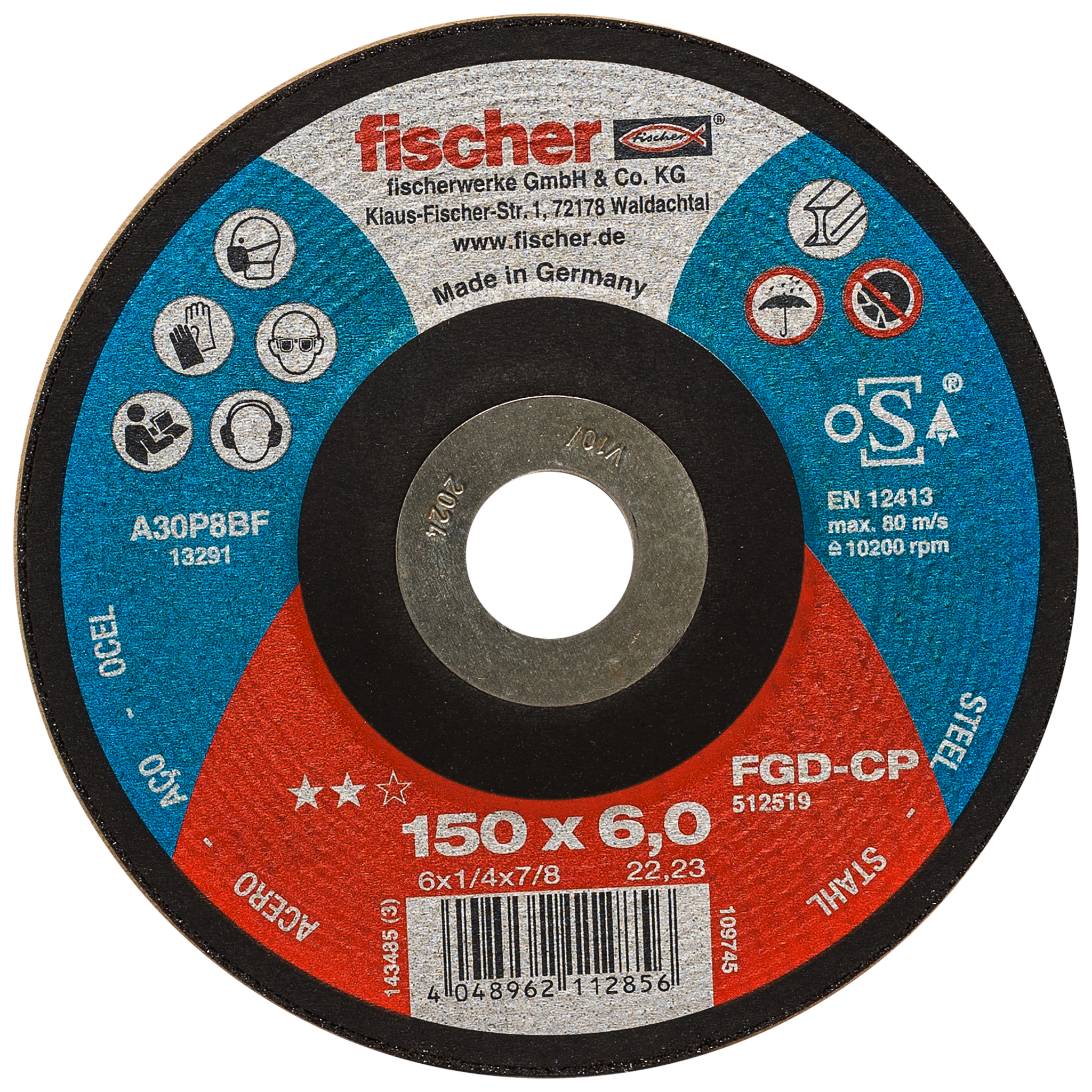 fischer Schruppscheibe FGD-CP 150 x 6,0 x 22,23 Carbon