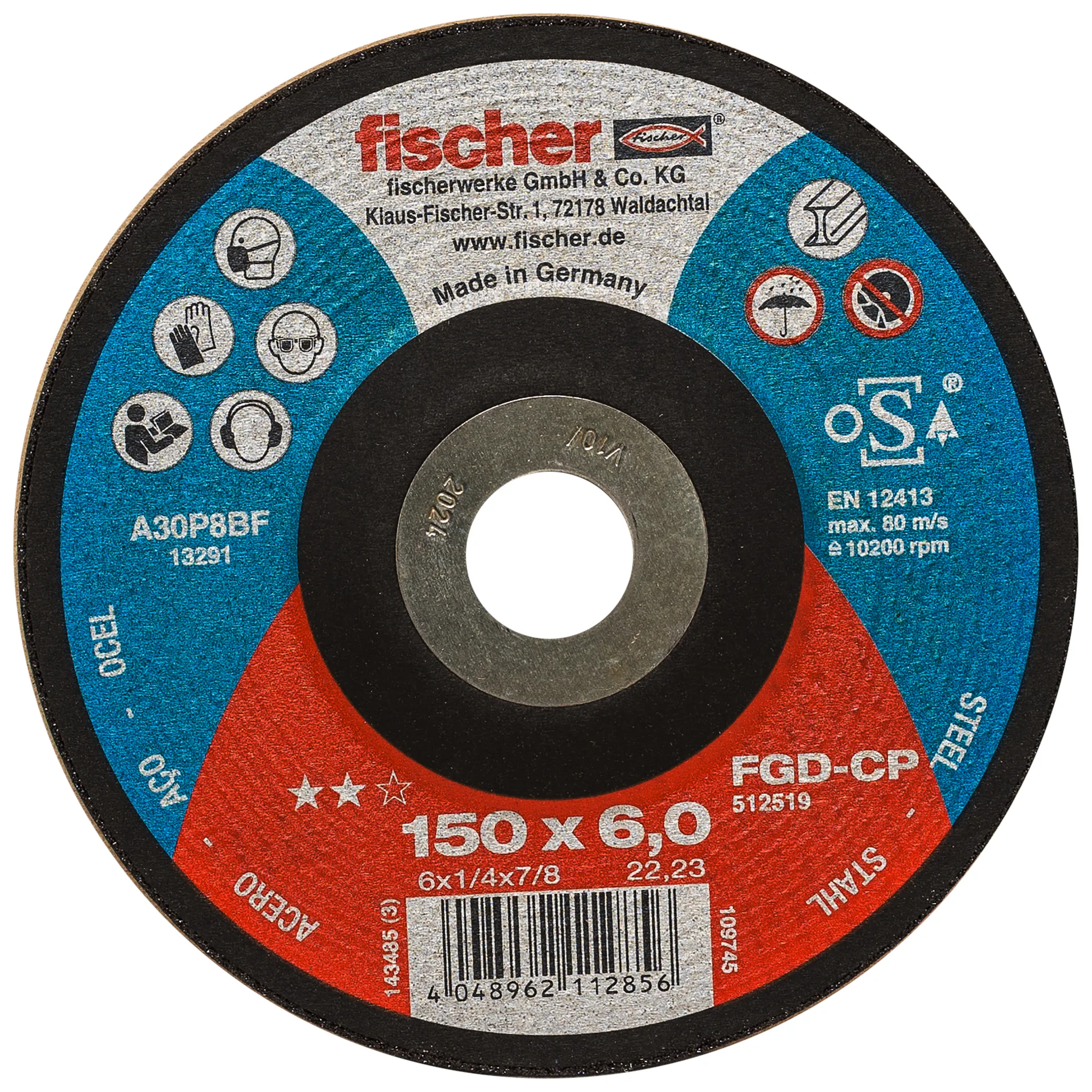 fischer Schruppscheibe FGD-CP 150 x 6,0 x 22,23 Carbon