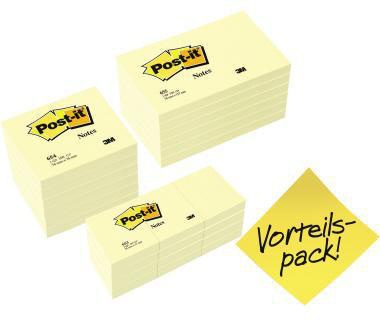 Post-it-Haftnotiz 6546-6556+65312 100Bl. sortiert gelb 24St.