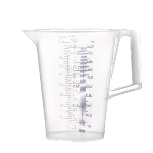 Messbecher 5l blau bedruckte Skala PP PRESSOL