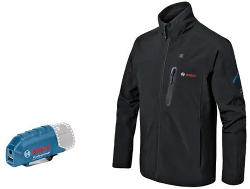 Bosch Jacke GHJ 12+18V XA Akku-Spannung 12V Gr.2XL schwarz m.Akku
