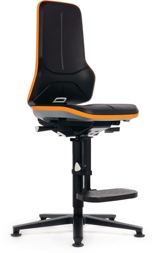 Arbeitsdrehstuhl Neon Bodengleiter + Aufstiegshilfe 590-870 mm BIMOS