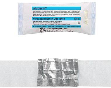 aluderm Verbandpäckchen 1003371 klein 3mx6cm Kompresse 6x8cm