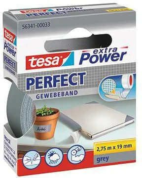 tesa Gewebeband Extra Power Perfect 56341-00033 19mmx2,75m grau