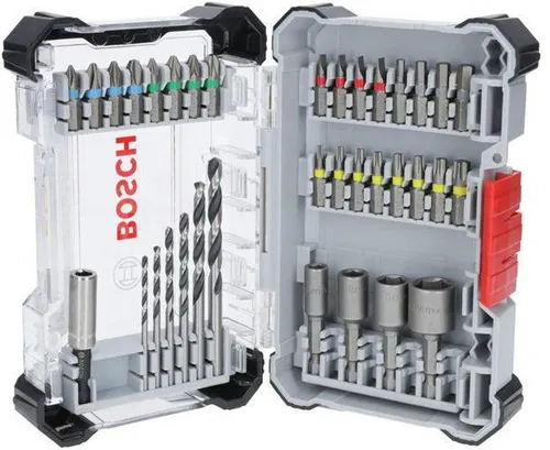 Bosch Bohrer-Bit-Set Extra Hard Metal HSS 35tlg. L.25-105mm PH/PZ/SL/HEX/T