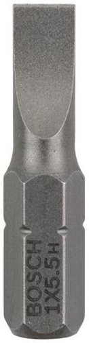 Bosch Schrauberbit Extra-Hart ISO1173 C6.3 S1,0x5,5mm L.25mm 1/4Zoll-Außen-6kt 3erPack