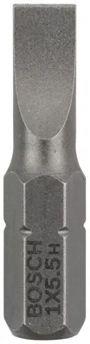 Bosch Schrauberbit Extra-Hart ISO1173 C6.3 S1,0x5,5mm L.25mm 1/4Zoll-Außen-6kt 3erPack