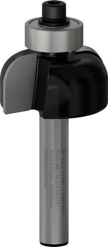 Bosch Hohlkehlfräser Arbeits-L.12,7mm D.25,4mm L.54mm Radius 6,3mm Schaft 1/4Zoll