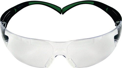 Schutzbrille SecureFit-SF400 EN 166,170 172 Bügel schwarz grün,Scheibe I/O PC 3M