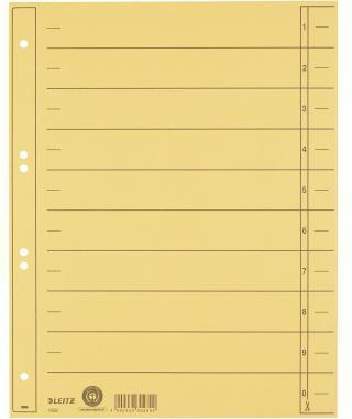 Leitz Trennblatt 16580015 A4 230g Karton gelb 100 St./Pack.