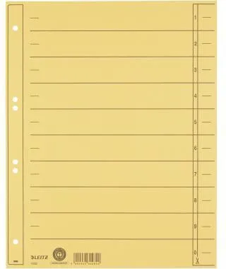 Leitz Trennblatt 16580015 A4 230g Karton gelb 100 St./Pack.