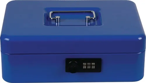 Geldkassette MONEY CODE B.250xH.90xT.180mm blau lack.BURG-WÄCHTER