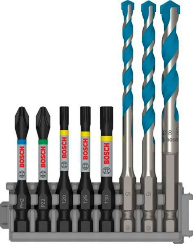 Bosch Bohrer-Set PRO Impact 8tlg. D.5/6/8mm L.50mm Hex-9 MultiConstruction 8tlg.