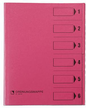 Bene Ordnungsmappe 83600RS DIN A4 6Fächer rosa