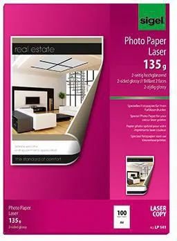 SIGEL Fotopapier LP141 DIN A4 135g hochweiß 100 Bl./Pack.