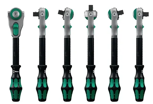 Schwenk- u.U.-Knarre Zyklop Speed 3/8 Zoll Z.72 L.199mm 2K-Griff WERA