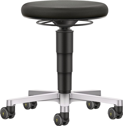 Drehhocker Rl.Stoffpolster schwarz Sitz-H.450-650mm Stoff BIMOS