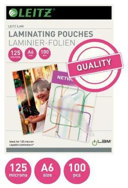 Leitz Laminierfolie 33806 DIN A6 125mic EVA 100 St./Pack.