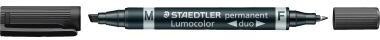 STAEDTLER Zweispitzmarker Lumocolor 348 B-9 nachfüll Rund/Keil schwarz
