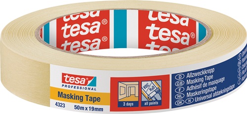 Kreppband 4323 leicht gekreppt hellbeige L.50m B.19mm Rl.TESA