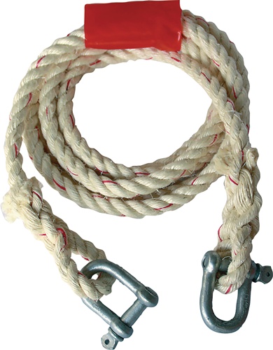 Auto-Abschleppseil 2500kg Sisal Schäkel/Schäkel L.400cm D.16mm HP AUTOZUBEHÖR