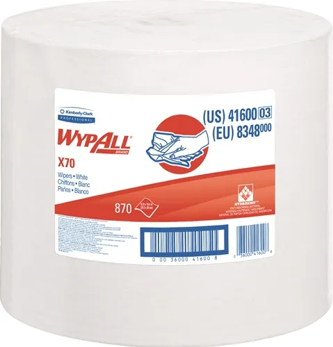 Reinigungstuch WypAll® X70 8348 L.ca.315 mmxB.ca.310mm weiß 1-lagig KIMBERLY-CLA