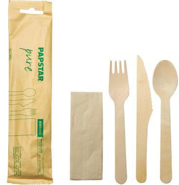 PAPSTAR Besteck-Set Pure 88243 Holz