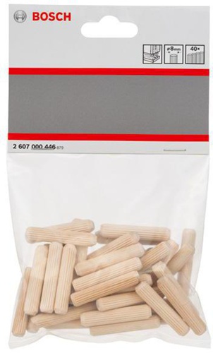 Bosch Holzdübel DxL 8x40mm geriffelt 40er Pack