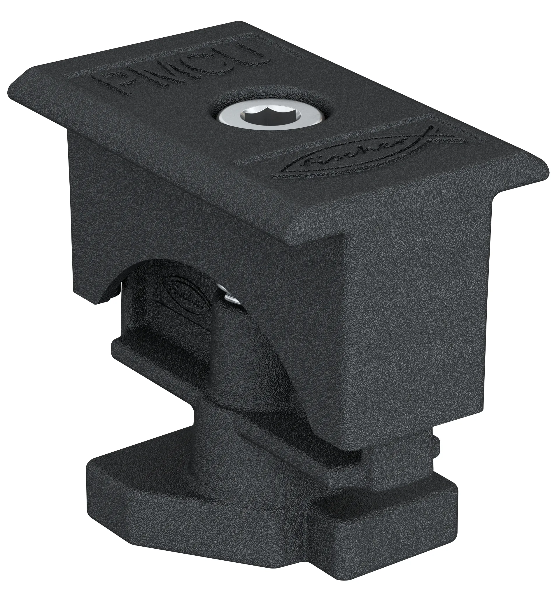 fischer Universal-Mittelklemme vormontiert PM C U 30 - 50 AL schwarz, Aluminium