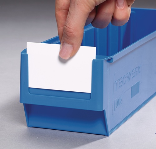 TECWERK Etikett weiß f.Regallagerkasten B.183mm 100St./Btl.