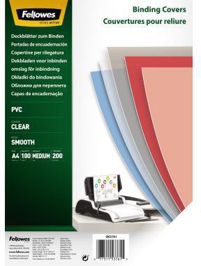 Fellowes Deckblatt 5376102 DIN A4 200mic transparent 100 St./Pack.